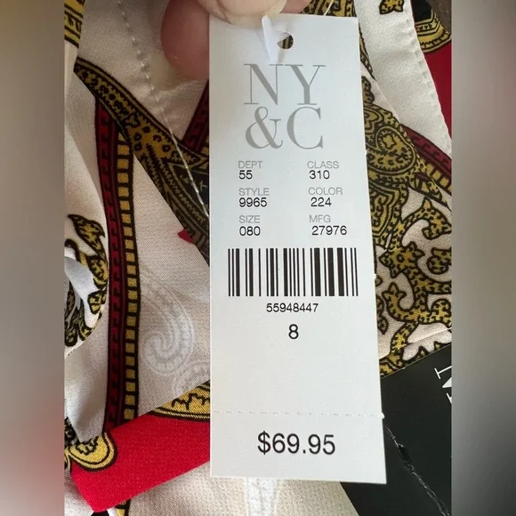 New York & Company 7th Avenue THE MADIE Womens Pants Sz 8 Brocade Pattern NWT - Picture 16 of 16